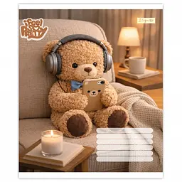 Зошит шкільний 1Вересня Bear stories А5 18 аркушів клітинка 25 шт. (768972) - мініатюра 3