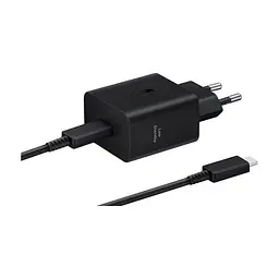 Зарядний пристрій Samsung 45W Compact Power Adapter (w C to C Cable) Black (EP-T4511XBEGEU)