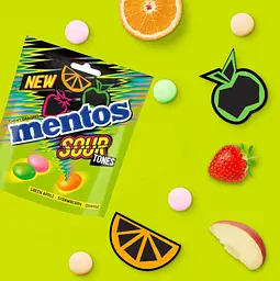 Драже Mentos Sour Tones 140г - мініатюра 4