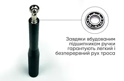 Швидкісна скакалка EasyFit Aluminium зі сталевим тросом та алюмінієвими ручками чорна (EF-1910-BK)