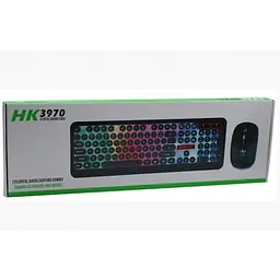 Комплект дротової клавіатури гри LED і миша HK3970 Чорна - мініатюра 3