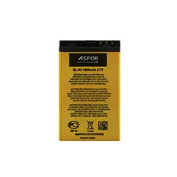 Акумулятор Aspor Lite BL-4U для Nokia 310/500/300/6600i /5250/8800