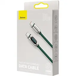 Кабель Baseus Display Fast Charging Data Cable Type-C to Type-C 100W 1m CATSK-B06 Green - мініатюра 3
