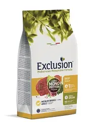 Сухий корм ExclusionDog Adult Beef Medium Breed з яловичиною для дорослих собак середніх порід 3 кг