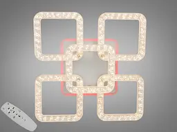 Люстра стельова LED Diasha 2205/4+1WH, 80W, 3200K-6500K, білий акрил, сучасний стиль для дому