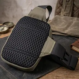 Невелика слінг сумка для подорожей із якісного текстилю Vintage 22871 зелена - мініатюра 4