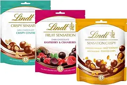 Шоколадні кульки Lindt CRISPY SENSATION Milk Chocolate Crispy Centre Pouch 140г - мініатюра 5