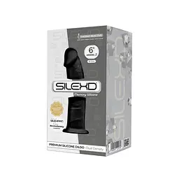 Фалоімітатор Silexd Premium Silicone Dildo Model 2 Size 6'' 15.5 см чорний - мініатюра 3