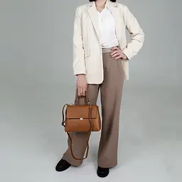 Сумка жіноча шкіряна з клапаном Virginia Conti 03730 темно-руда - мініатюра 5