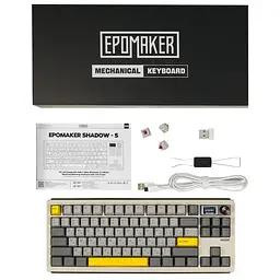 Клавіатура Epomaker Shadow-S Mulan White механічна бездротова (SHS-W-M) - мініатюра 2