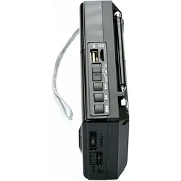 Радіоприймач акумуляторний чорний колонка з радіо FM USB MicroSD Golon RX-6622 - мініатюра 3