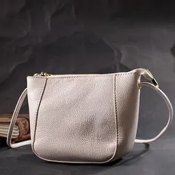 Жіноча сумка через плече з натуральної шкіри Vintage 22299 біла - мініатюра 8
