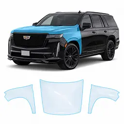 Антигравійна захисна бронеплівка за лекалами для Cadillac Escalade V 2021- капот і передні крила