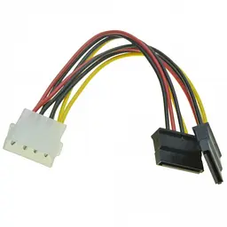 Кабель-Перехідник 0.2 м Atcom Molex — 2 Sata power - мініатюра 2