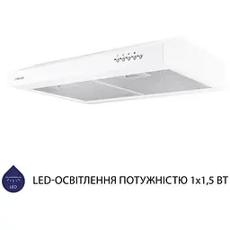 Витяжка Minola HPL 512 WH біла - мініатюра 3