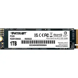 SSD накопичувач Patriot P320 1TB (P320P1TBM28) [130580]