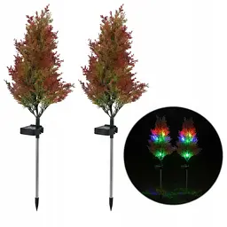 Садовий світильник SunLamp на сонячній батареї — кипарис-ялинка LED RGB, кольоровий, 2 шт. - мініатюра 2