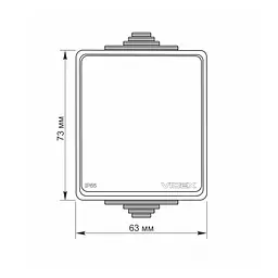 Вимикач Videx BINERA IP65 зовнішній 1кл сірий (VF-BNW11-36125) - мініатюра 4