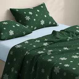Дитяча постільна білизна фланель Cosas SNOWFLAKES FOREST 110х140см (Flannel_SnowflakesForest_41Skyer_140) - мініатюра 2