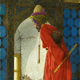 Інтер'єрна картина Дресирувальник черепах, Осман Хамді Бей, Osman Hamdi Bey, Tortoise Trainer, релігійний декор, 90×60 см (id6963) - мініатюра 5