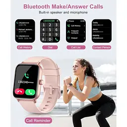 Розумний годинник з Bluetooth-дзвінком, вбудованим Alexa, циферблатом 4.6 см - мініатюра 7