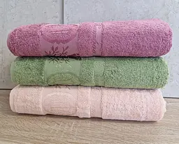 Набір турецьких бамбукових махрових рушників Zeron 3 штуки 70х140 Bamboo Spring
