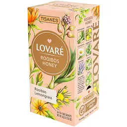 Чай Lovare Tisanes Rooibos Honey бленд ройбушу та трав’яного чаю з квітами 43.2 г (24 шт. х 1.8 г) - мініатюра 4