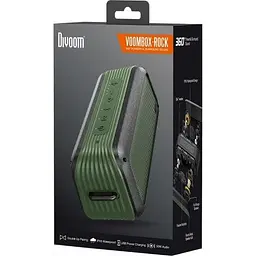 Колонка бездротова — портативна акустика Divoom Voombox-Rock зелена - мініатюра 7