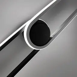 Настінний LED світильник білий з чорним Line F WM 30-800 BK - мініатюра 3