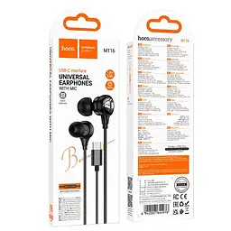 Навушники Hoco Benevolent універсальні цифрові earphones with microphone M116 1.2m, Type-C - мініатюра 2