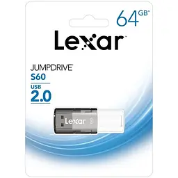 USB Flash 64GB USB 2.0 LEXAR S60 (LJDS060064G-BNBNG) Silver - мініатюра 2