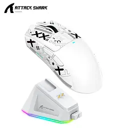 Бездротова мишка ATTACK SHARK X11 White (PAW3311, 22K DPI, 65 годин на одному заряді)