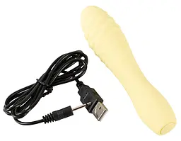 Міні-вібратор Cuties Mini Vibrator 14.2 см жовтий - мініатюра 6