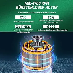 Шуруповерт Aleapow TP1820 безщітковий акумуляторний ударний швидкозатискний патрон кейс 18 В - мініатюра 2