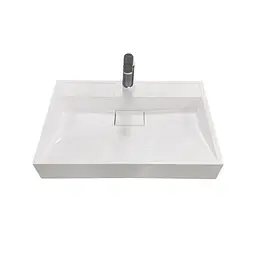 Умивальник накладний Adamant Vision 60 White 600x380x110 мм, штучний камінь 60 см - мініатюра 2