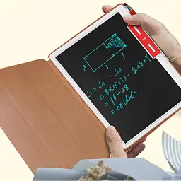Планшет для малювання LCD color blocked 10,1 дюймів with leather case Brown / Dark Brown - мініатюра 4