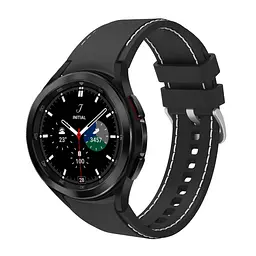 Ремінець для Samsung Galaxy Watch 6 40mm 6 44mm - чорно-білий ширина кріплення 20мм силікон Watchbands RLine (W43-9WB86225674) - мініатюра 3