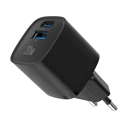Зарядний пристрій мережевий MAKE 20W GaN3 Mini Type-C PD3.0 + USB QC3.0 Black - мініатюра 3