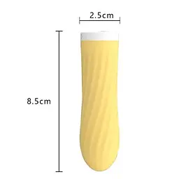 Мінівібратор Rechargeable Silicone Touch 10 режимів водонепроникний силіконовий Жовтий - мініатюра 4