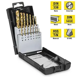 Набір свердел по металу Trotec 15 pieces HSS Metal Drill Set (6200001131) - мініатюра 5