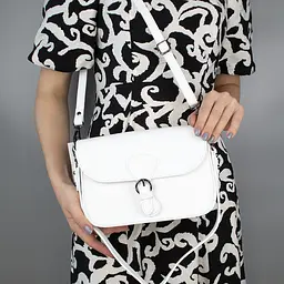 Сумка жіноча шкіряна кросбоді Virginia Conti 03164 біла - мініатюра 2
