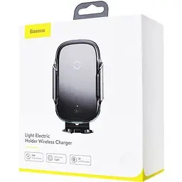 Автотримач із бездротовою зарядкою Baseus Light Electric Holder Wireless Charger 15W - мініатюра 4