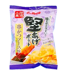 Японські чіпси Calbee Kata-age Potato Chips Kushikatsu Sauce 15г