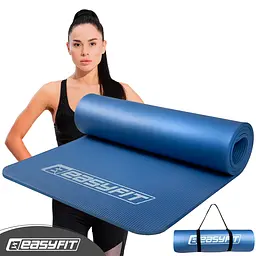 Килимок для фітнесу та йоги EasyFit NBR 10 мм Синій - мініатюра 2