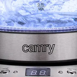 Скляний чайник 1,7 л Camry CR 1242 з регулюванням температури - мініатюра 8