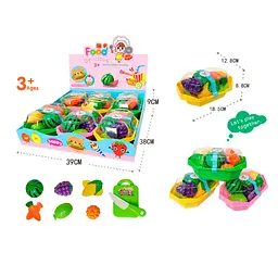 Продукти на липучці, фрукти, овочі, дошка, ніж, ємність, 18x13x9 см, 0355Y (В асортименті) - мініатюра 2