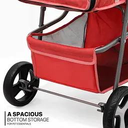 Коляска для котів та собак Bestopet Люпосанчик BS-RL-16 Red - мініатюра 7