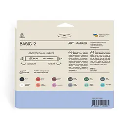 Набір маркерів Basic 2, 12 шт. 99IDEAS - мініатюра 2