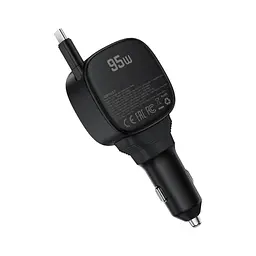 Зарядний пристрій Acefast 1xUSB-C PD95W + telescopic cable USB-C black (6974316285946) - мініатюра 3
