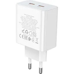 Мережевий зарядний пристрій Hoco C108A Leader 35W White (784438) [125142] - мініатюра 6